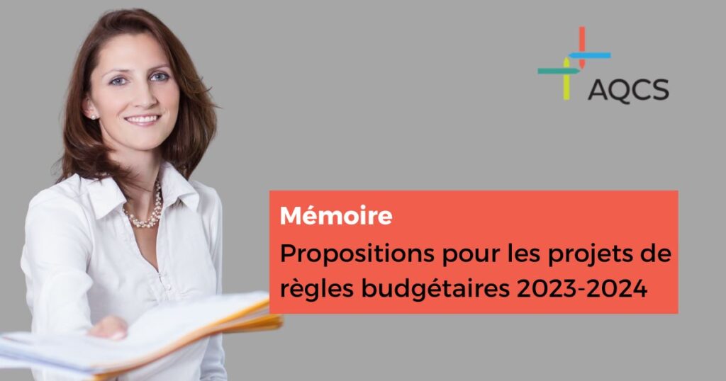 Mémoire sur les projets de règles budgétaires 2023-2024